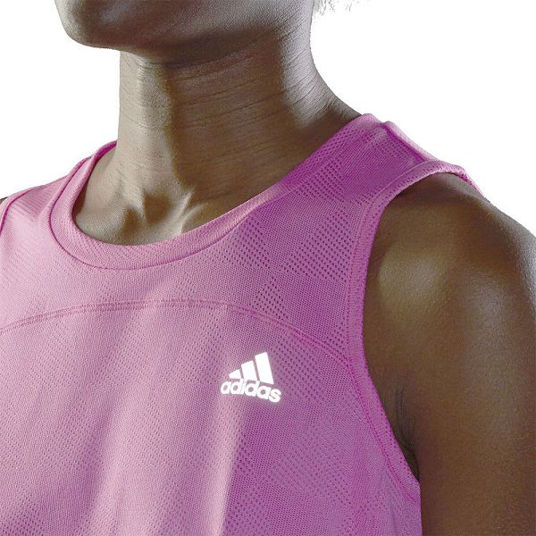 Pink Women's Adidas HeatReady Running Sleeveless T Shirts | 0395216-IQ