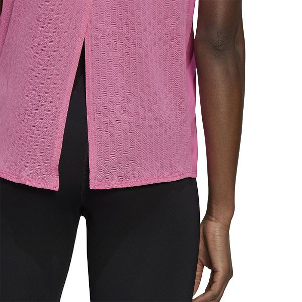 Pink Women's Adidas HeatReady Running Sleeveless T Shirts | 0395216-IQ