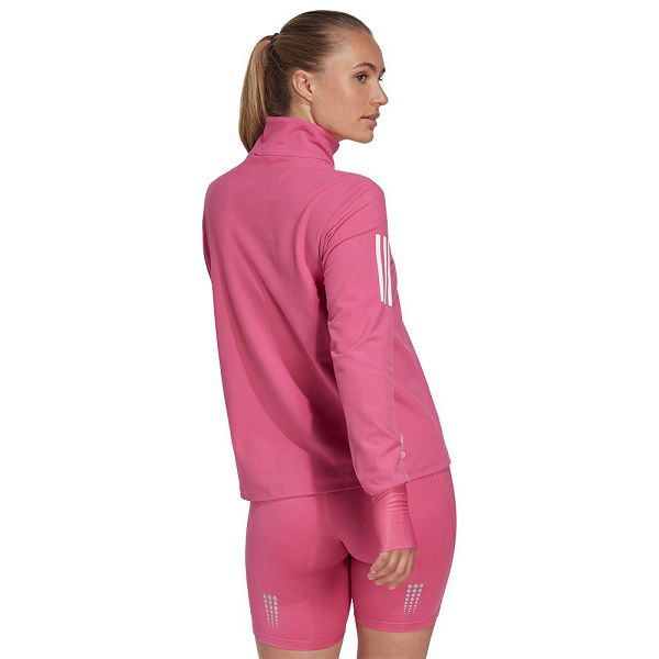 Pink Women's Adidas Otr Half Zip Sweatshirts | 3542781-EQ