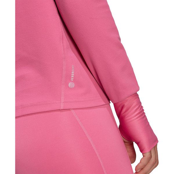 Pink Women's Adidas Otr Half Zip Sweatshirts | 3542781-EQ