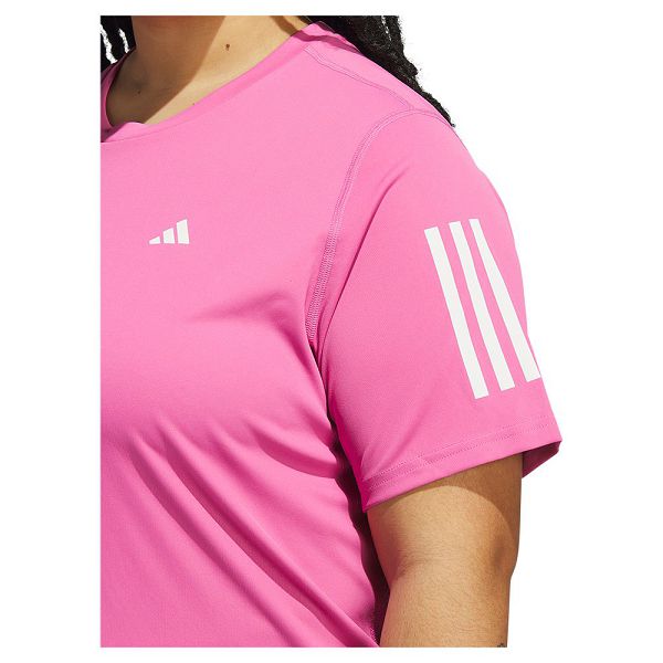 Pink Women's Adidas Own The Run Short Sleeve T Shirts | 3854719-RE