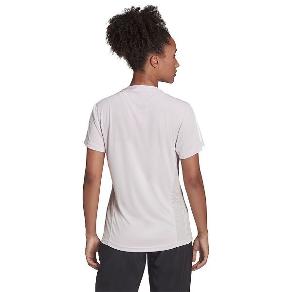 Pink Women's Adidas Own The Run Short Sleeve T Shirts | 8417526-QU