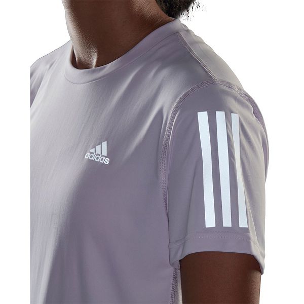 Pink Women's Adidas Own The Run Short Sleeve T Shirts | 8417526-QU