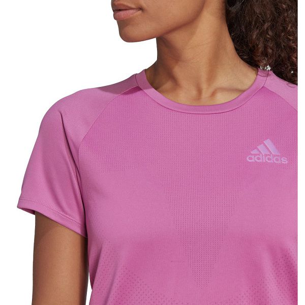 Pink Women's Adidas Parley Adizero Short Sleeve T Shirts | 2315870-YB