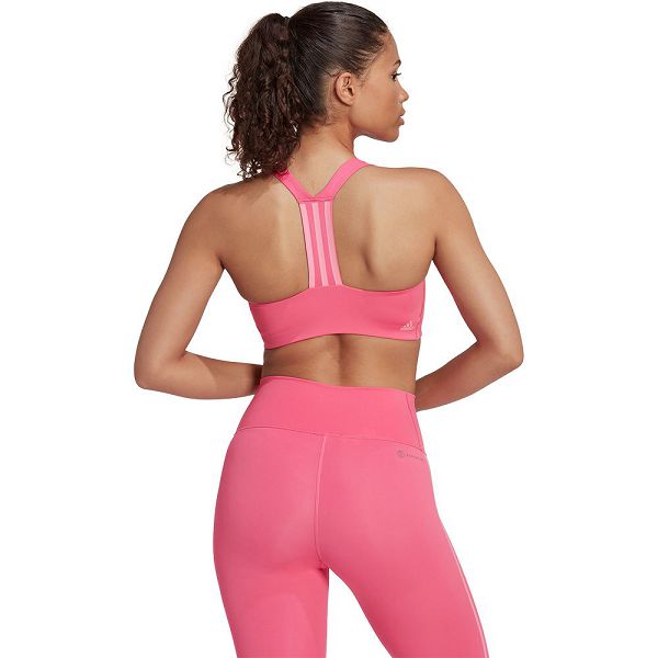 Pink Women's Adidas Powerimpact Medium-Support Sports Bra | 6302978-CE