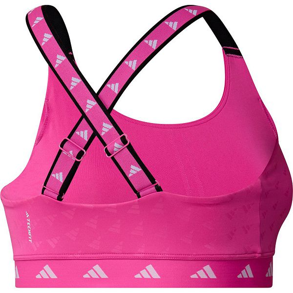 Pink Women's Adidas Powerreact Tf Ms Sports Bra | 1307869-PQ