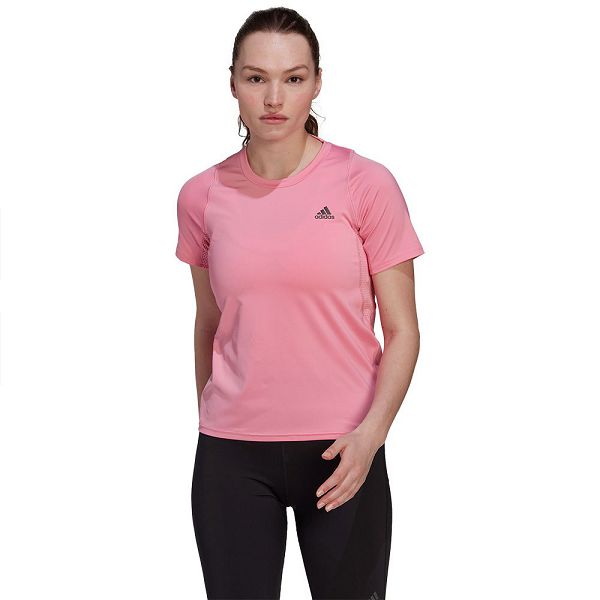 Pink Women's Adidas Run Fast Made With Parley Ocean Plastic Short Sleeve T Shirts | 8429735-IF