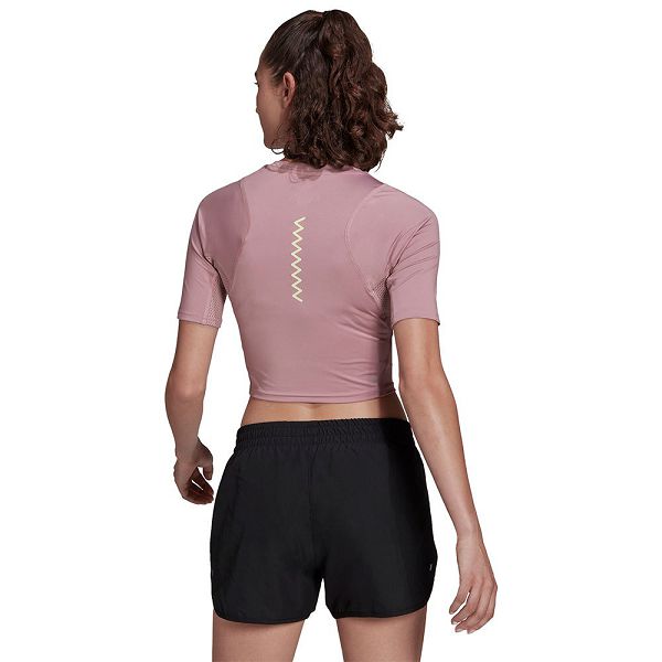 Pink Women's Adidas Run Fast Short Sleeve T Shirts | 3908254-SG