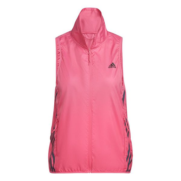 Pink Women's Adidas Run Icon 3 Stripes Running Gilet Vest | 2389601-NA