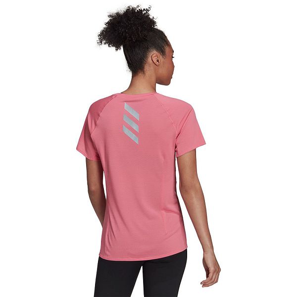 Pink Women's Adidas Runner Short Sleeve T Shirts | 2765839-DK