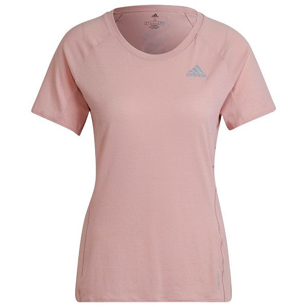 Pink Women's Adidas Runner Short Sleeve T Shirts | 3169852-NP