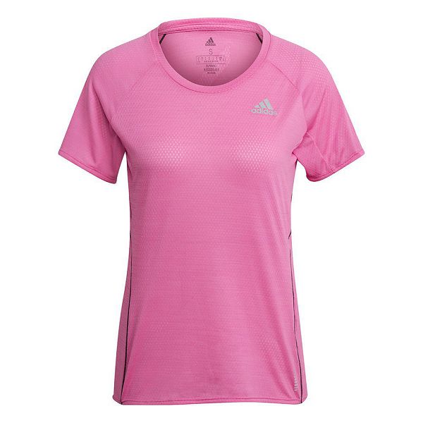 Pink Women's Adidas Runner Short Sleeve T Shirts | 4950136-WO