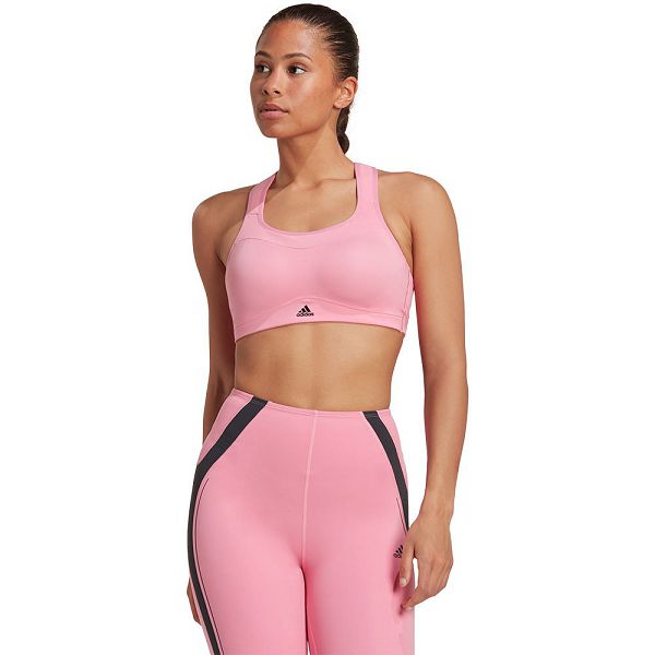 Pink Women\'s Adidas Tlrd Impact High-Support Top Sports Bra | 4805976-NC