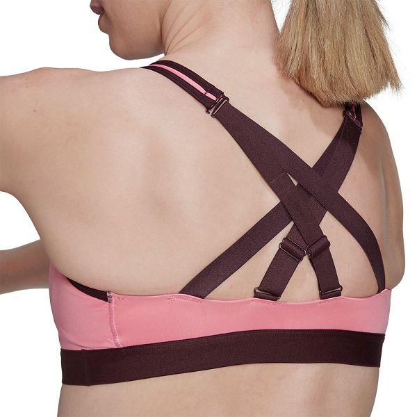 Pink Women's Adidas Tlrd Move High-Support Top Sports Bra | 0934271-CT