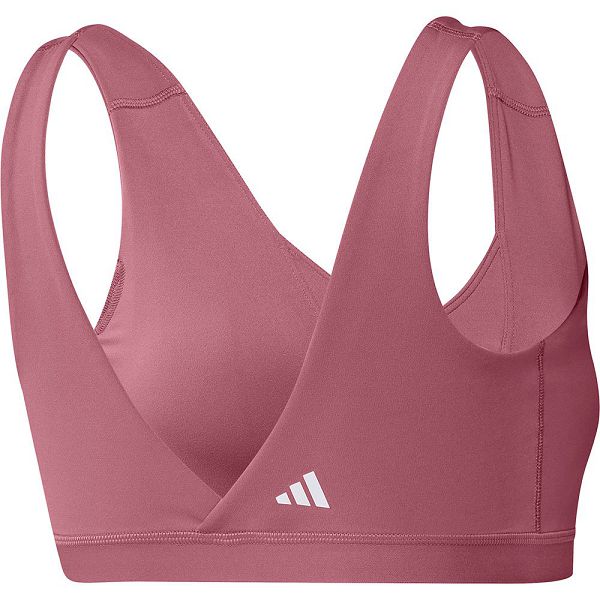 Pink Women's Adidas Yoga Ess Sports Bra | 9865074-UF