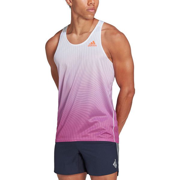 Purple Men\'s Adidas Adizero Engineered Sleeveless T Shirts | 7943081-OS