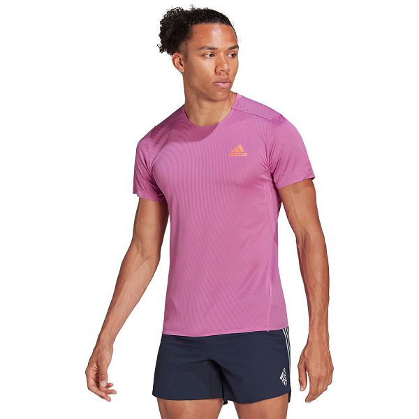 Purple Men\'s Adidas Adizero Speed Short Sleeve T Shirts | 8276105-TI