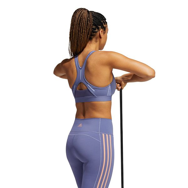 Purple Women's Adidas BT RefIective Sports Bra | 1027583-DO