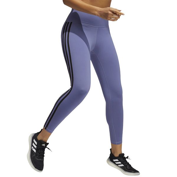 Purple Women's Adidas Believe This 2.0 3 Stripes 7/8s Leggings | 6903578-BM