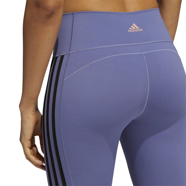 Purple Women's Adidas Believe This 2.0 3 Stripes 7/8s Leggings | 6903578-BM