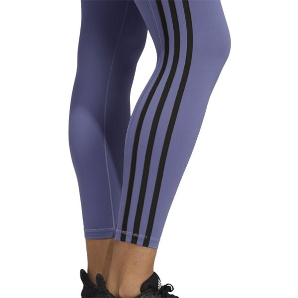 Purple Women's Adidas Believe This 2.0 3 Stripes 7/8s Leggings | 6903578-BM