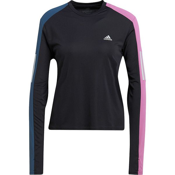 Purple Women's Adidas Color Block Long Sleeve T Shirts | 2134586-JI