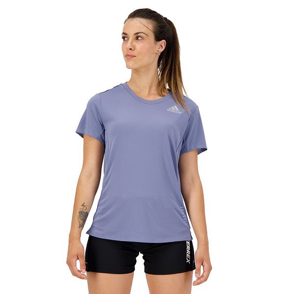 Purple Women\'s Adidas Heat RDY Short Sleeve T Shirts | 9863402-MK