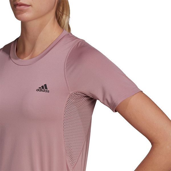 Purple Women's Adidas Run Fast PB Short Sleeve T Shirts | 2567190-HF