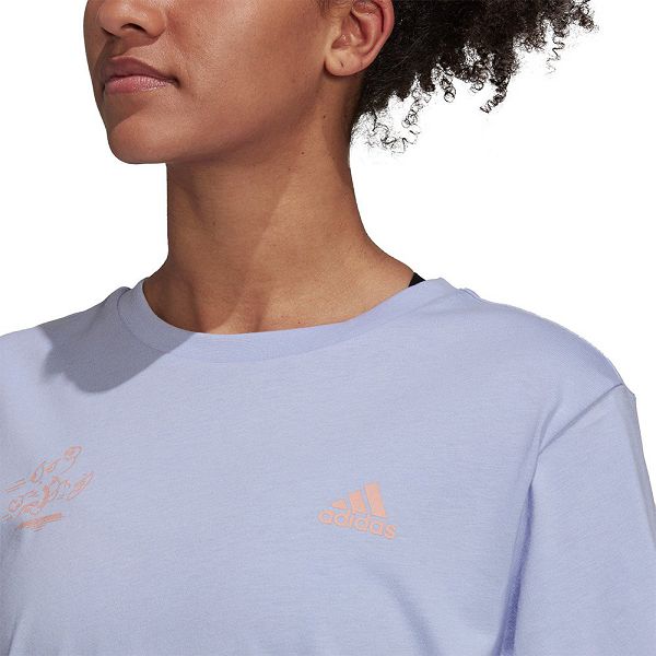 Purple Women's Adidas SIG GFX T Shirts | 3576290-RI