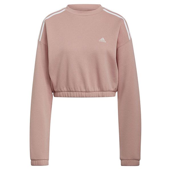 Purple Women's Adidas Sports Crop Sweatshirts | 1698207-CY