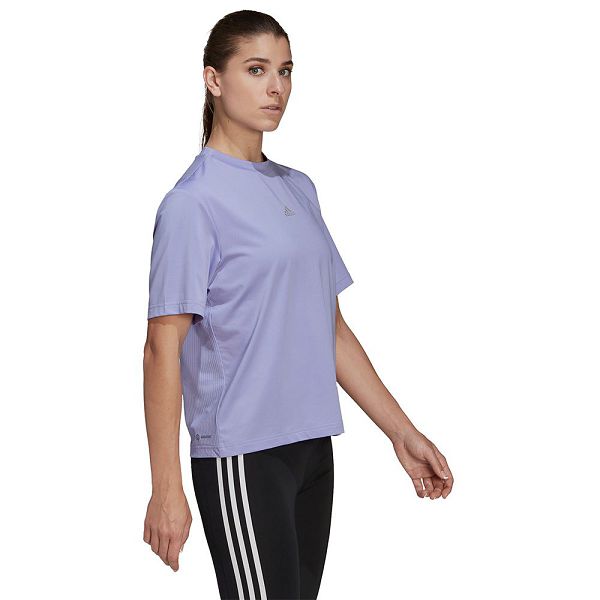 Purple Women's Adidas Uforu Short Sleeve T Shirts | 0984635-DW