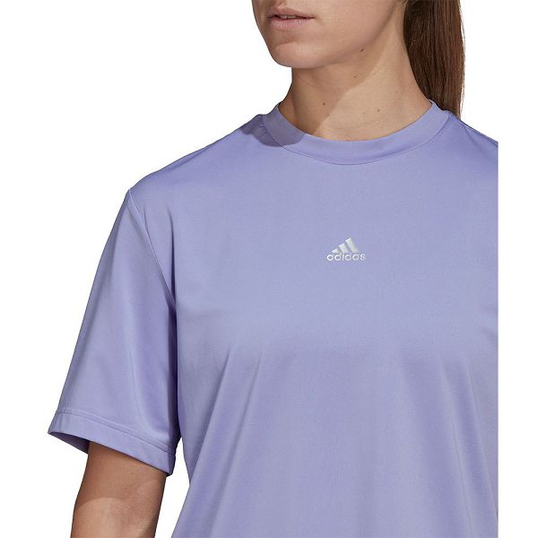 Purple Women's Adidas Uforu Short Sleeve T Shirts | 0984635-DW