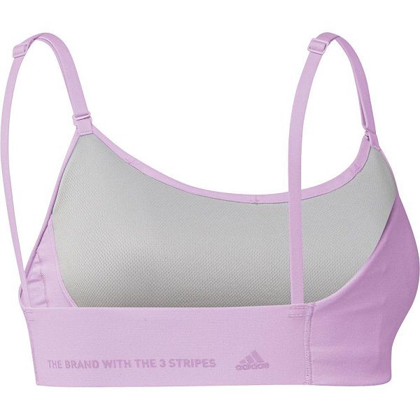 Purple Women's Adidas Yoga Studio Light-Support Sports Bra | 6895137-OF