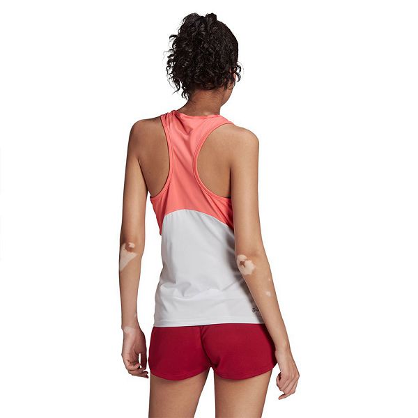 Red/Grey Women's Adidas CB Sleeveless T Shirts | 1584370-HI