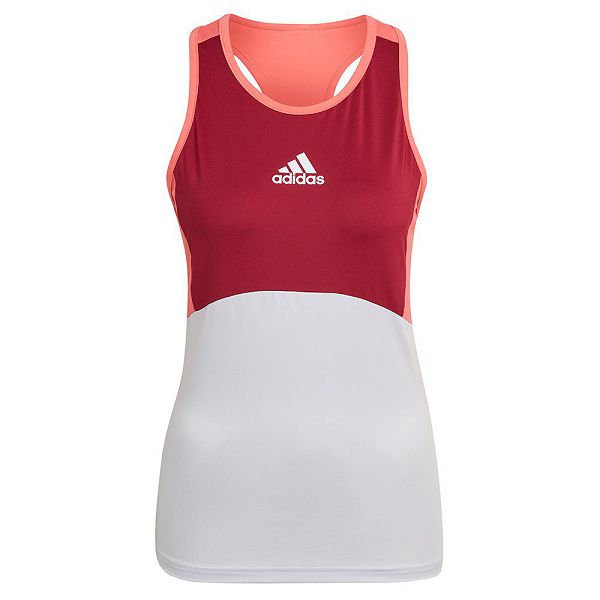 Red/Grey Women's Adidas CB Sleeveless T Shirts | 1584370-HI