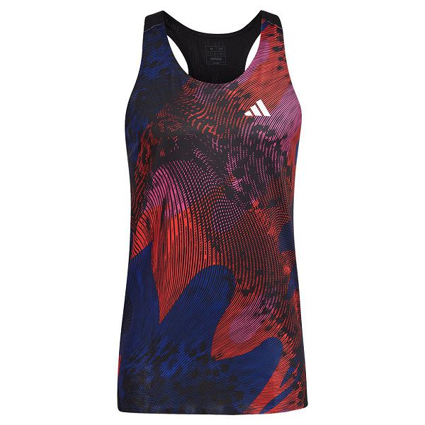 Red Men's Adidas Adizero Sleeveless T Shirts | 5236071-BM