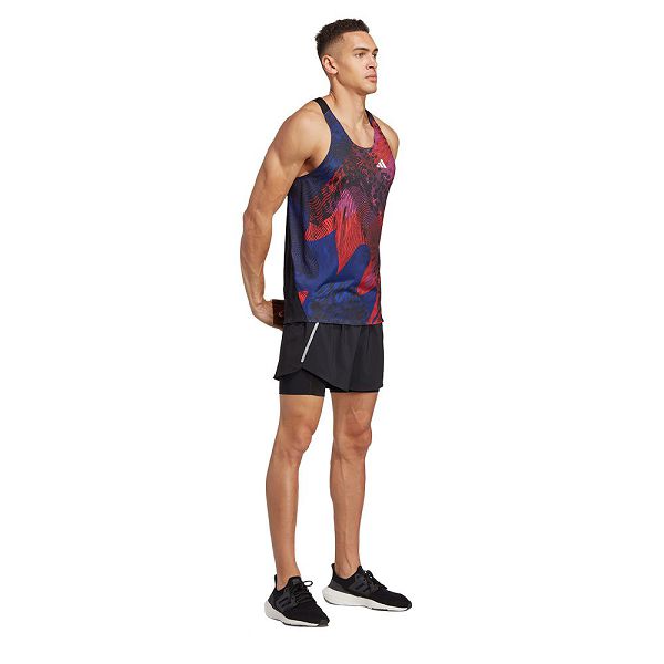 Red Men's Adidas Adizero Sleeveless T Shirts | 5236071-BM