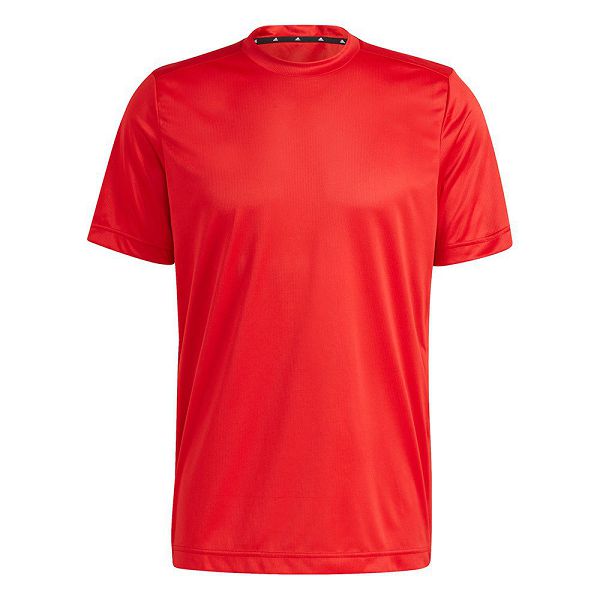 Red Men's Adidas Aeroready Designed To Move Sport Short Sleeve T Shirts | 9204516-FW