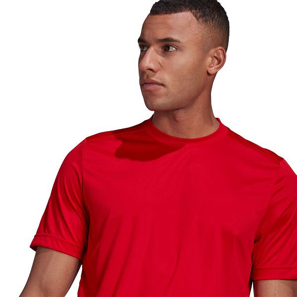 Red Men's Adidas Aeroready Designed To Move Sport Short Sleeve T Shirts | 9204516-FW