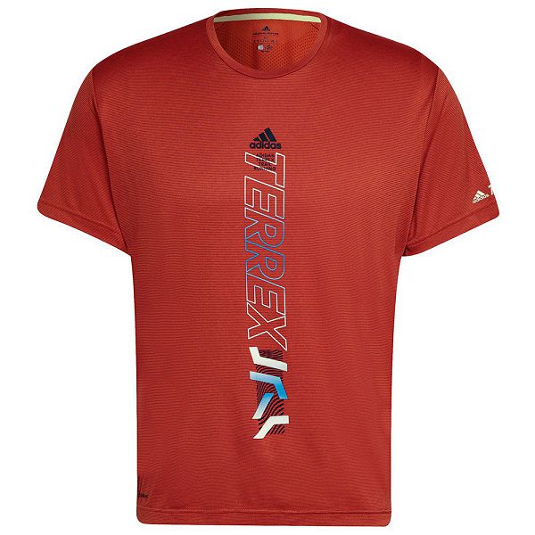 Red Men's Adidas Agravic Short Sleeve T Shirts | 7418502-TX