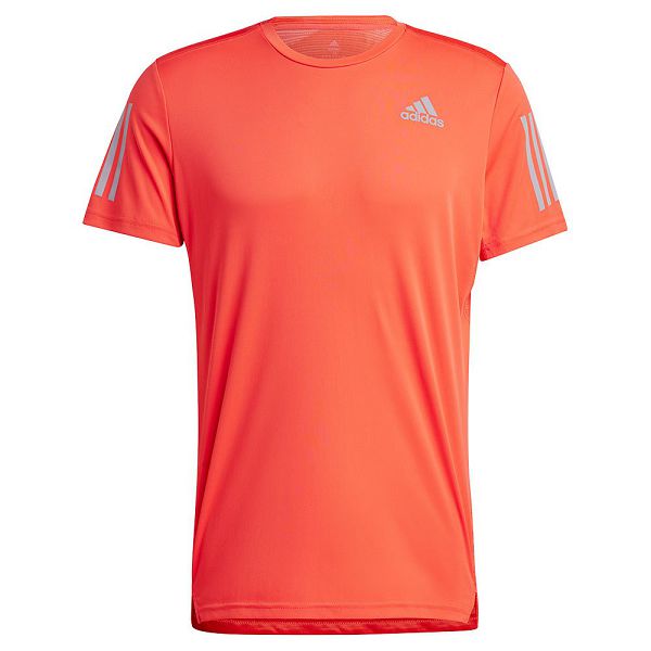 Red Men's Adidas Own The Run Short Sleeve T Shirts | 7902853-VW