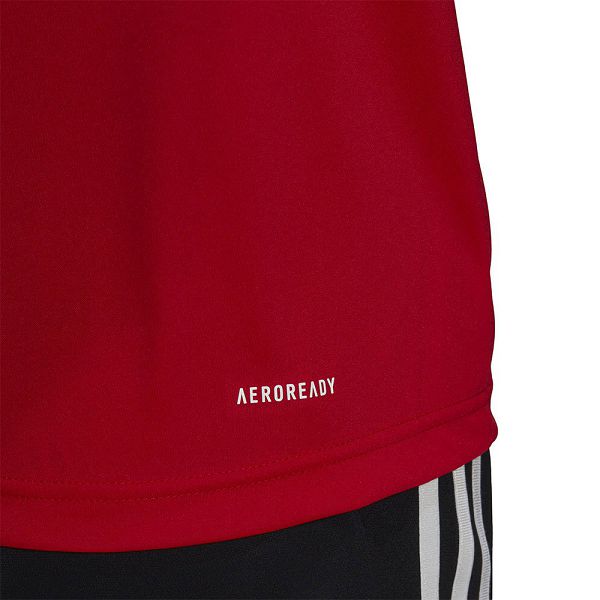 Red Men's Adidas Primeblue Designed To Move Sport 3-Stripes Short Sleeve T Shirts | 9083746-OC