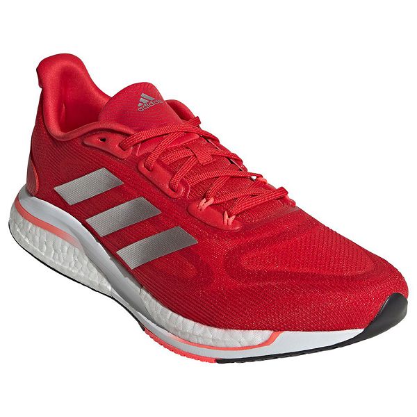 Red Men's Adidas Supernova + Running Shoes | 1093642-BK