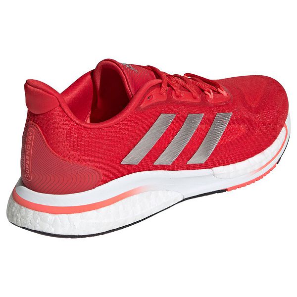 Red Men's Adidas Supernova + Running Shoes | 1093642-BK