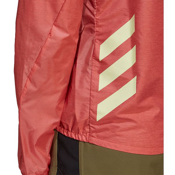 Red Women's Adidas AGR Windbreaker Jackets | 1732950-KX