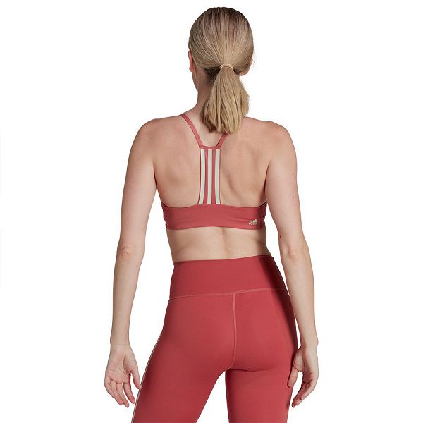 Red Women's Adidas Aeroimpact Light-Support Sports Bra | 2869750-MV