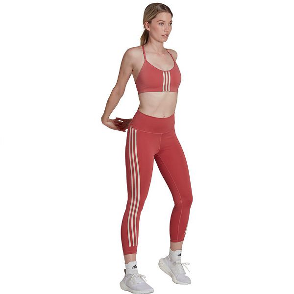 Red Women's Adidas Aeroimpact Light-Support Sports Bra | 2869750-MV