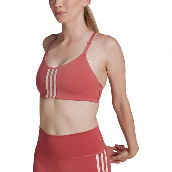 Red Women\'s Adidas Aeroimpact Light-Support Sports Bra | 2869750-MV