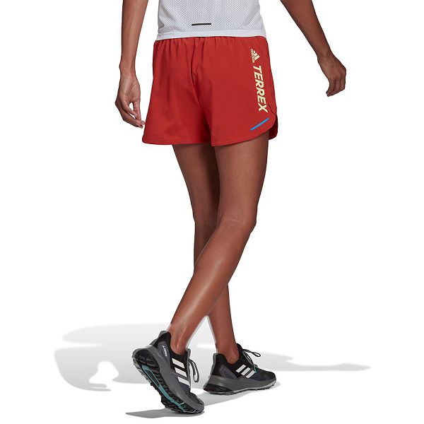 Red Women's Adidas Agravic 3´´ Shorts Pants | 5172038-TD