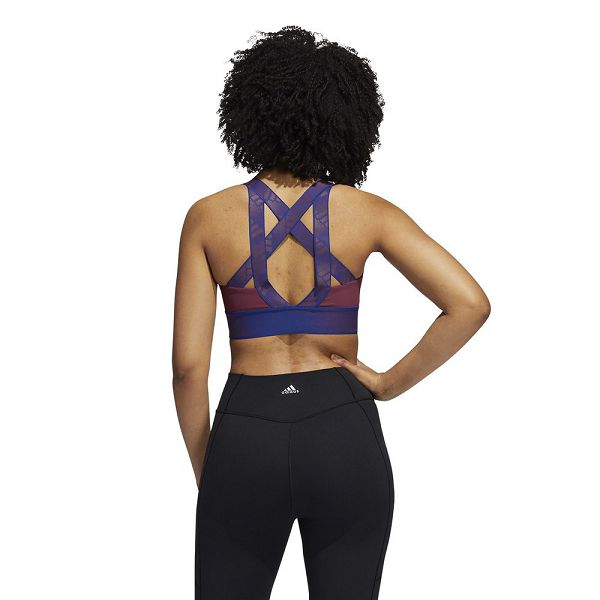 Red Women's Adidas BT Adilife Sports Bra | 4927608-ZR